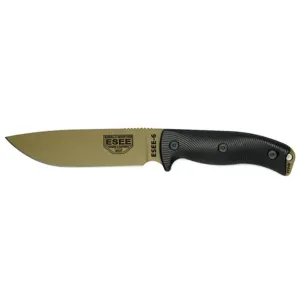 ESEE Knives ESEE-6 3D Fixed Blade Knife 6.5" Drop Point 1095 Dark Earth Blade G-10 Handle Black