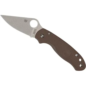 Spyderco Para 3 Lightweight Sprint Run Pocket Knife 2.93" Clip Point CPM 15V Brown Blade Fiberglass Reinforced Nylon (FRN) Handle Brown
