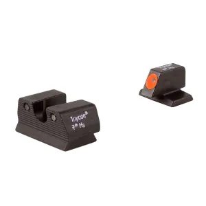 Trijicon HD Night Sight Set FN, FNX, FNS 9mm Luger Steel Matte 3-Dot Tritium Green with Orange Front Dot Outline