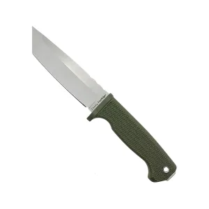 Demko Knives FreeReign Fixed Blade Knife 5" Tanto Point AUS-10 Satin Blade Rubber Handle OD Green