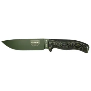 ESEE Knives ESEE-6 3D Fixed Blade Knife 6.5" Drop Point 1095 Olive Drab Blade G-10 Handle Black/OD Green