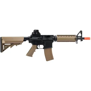 Colt M4 CQB-R AEG Battery Powered Airsoft Rifle 6mm BB Full Auto/Semi-Auto Black/Tan