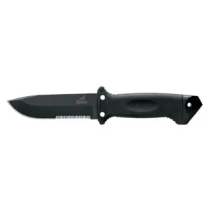 Gerber LMF II Fixed Blade Knife 4.84" Partially Serrated Drop Point 420HC Black Blade Polymer Handle Black