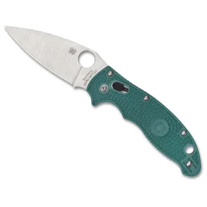 Spyderco Manix 2 Pocket Knife 3.37" Leaf CPM-SPY27 Satin Blade Fiberglass Reinforced Nylon (FRN) Handle Blue