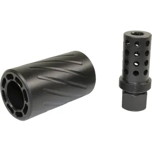 GUNTEC USA Compensator AR-15 5/8"-24 Thread 300 Blackout with QD Blast Shield Black
