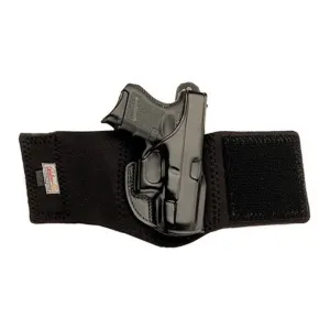 Galco Ankle Glove Ankle Holster Right Hand Kahr K40, K9, P40, P9 Leather Black