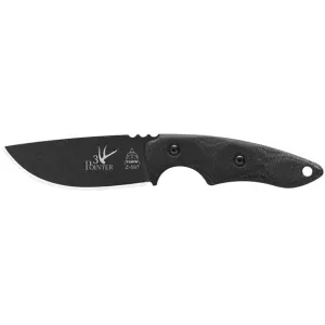 TOPS Knives 3 Pointer Fixed Blade Knife 3.13" Drop Point 1095 Black Traction Blade Canvas Micarta Handle Black