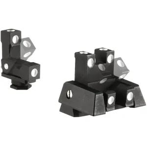 KNS SwitchSight Flip-Up Sight Set for Glock 17, 17L, 19, 22, 23, 24, 25, 26, 27, 28, 31, 32, 33, 34, 35, 37, 38 Gen 1, 2, 3, 4, 5 3-Dot Steel Nitride