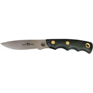 Knives of Alaska Alpha Wolf Fixed Blade Knife 3.75" Drop Point CPM S30V Bead Blasted Blade SureGrip Handle Black