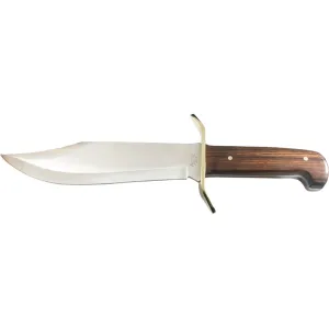 Bear & Son Gold Rush Bowie Fixed Blade Knife 9" Clip Point Sandvik 12C27 Satin Blade Cocobolo Handle