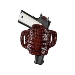 Triple K 777 Lucky Gator OWB Holster Right Hand 1911 Government Leather Brown
