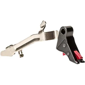 Overwatch Precision Combat Trigger (TAC) for Glock 9mm, 40 S&W, 357 Sig Aluminum Black Shoe, Red Safety