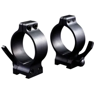 Talley QD Lever Talley Dovetail 1" Scope Rings Matte Black Medium