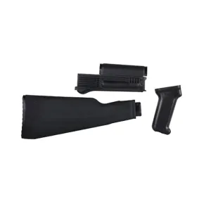 Arsenal, Inc. Complete Stock and Handguard Set Intermediate Length AK-47 Milled Receivers Polymer Black