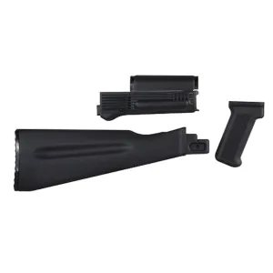 Arsenal, Inc. NATO Length Complete Stock and Handguard Set for AK-47, AK-74 Stamped Receivers Polymer Black