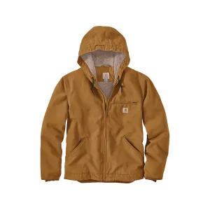 Carhartt Men's Relaxed Fit Washed Duck Sherpa Lined Jacket Carhartt Brown XL