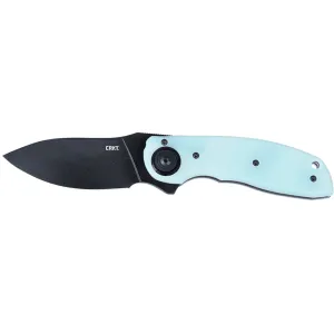 CRKT Bot Deadbolt Folding Knife 2.21" Drop Point AUS-10 Black EDP Blade G-10 Handle Natural