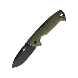 Cold Steel AD-10 Pocket Knife 3.5" Drop Point CPM S35VN Black Blade G-10 Handle OD Green