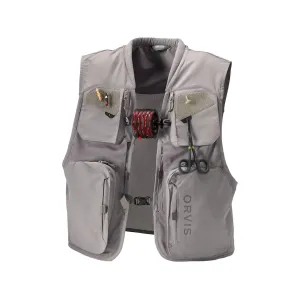 Orvis Men's Clearwater Mesh Fly Fishing Vest Storm Gray Medium