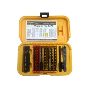 Chapman Model 5575 56 Piece Master Screwdriver Set with Slotted, Phillips, Star, Metric and SAE Hex Bits