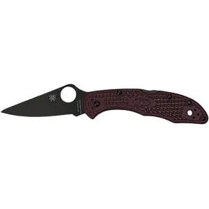 Spyderco Delica 4 Sprint Run Pocket Knife 2.9" Drop Point CTS PD#1 Black Blade Fiberglass Reinforced Nylon (FRN) Handle Burgundy