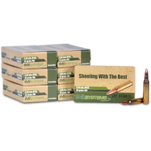 IMI M193 5.56x45mm NATO Ammo 55 Grain Full Metal Jacket Ammo Box of 210 (7 Boxes of 30)