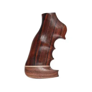 Hogue Fancy Hardwood Grips with Accent Stripe, Finger Grooves and Contrasting Butt Cap for Ruger GP100, Super Redhawk Oversize Cocobolo