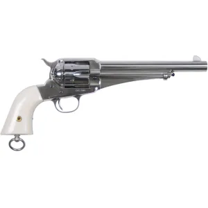 Uberti 1875 Outlaws & Lawmen "Frank" 45 Colt (Long Colt) Revolver 7.5" Nickel Barrel 6 Round Ivory Grip