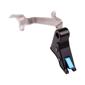 Overwatch Precision Combat Trigger (TAC) Kit for Glock 10mm Auto, 45 ACP Aluminum Black Shoe, Blue Safety