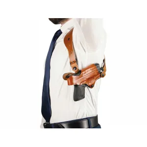 DeSantis Gunhide C.E.O. Shoulder Holster Right Hand Glock 17, 19, 19X, 22, 23, 26, 27, 31, 32, 33, 38, 45, 47 Leather Tan