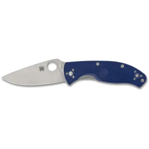 Spyderco Tenacious Pocket Knife 3.39" Leaf CPM S35VN Satin Blade Fiberglass Reinforced Nylon (FRN) Handle Blue