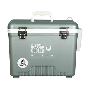 Engel 19 Quart Live Bait Pro Cooler Silver with AP3 Rechargeable Aerator
