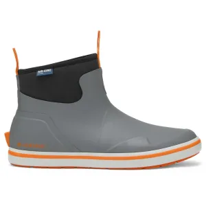 LaCrosse Men's Alpha 6" Waterproof Deck Boots Rubber Gray/Orange 10 D