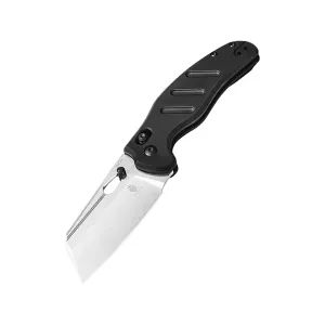 Kizer Sheepdog Pocket Knife 3.15" Sheepsfoot 154CM Satin Blade Aluminum Handle Black