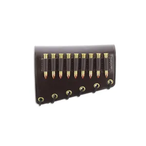 Galco Butt Cuff Stock Rifle Ammo Holder Right Hand 22 Hornet Leather Havana