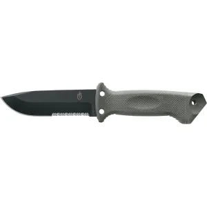 Gerber LMF II Fixed Blade Knife 4.84" Partially Serrated Drop Point 420HC Black Blade Polymer Handle Foliage Green