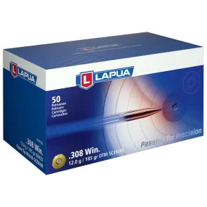Lapua 308 Winchester Ammo 185 Grain Lapua Scenar Jacketed Hollow Point Box of 50