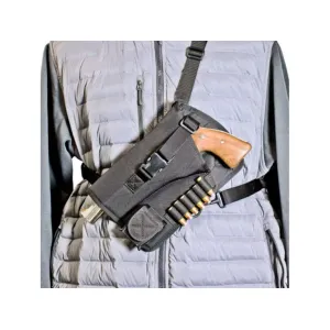 DeSantis Gunhide Yukon Chest Holster Left Hand Large Frame Revolver Nylon Black