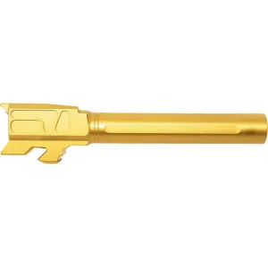 Faxon Match Series Barrel for Glock 48 9mm Luger Straight Fluted Stainless Steel Titanium Nitride PVD