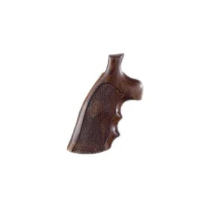 Hogue Fancy Hardwood Grips with Finger Grooves for S&W K, L-Frame Square Butt Checkered Cocobolo
