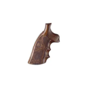 Hogue Fancy Hardwood Grips with Finger Grooves for Ruger GP100, Super Redhawk Checkered Cocobolo