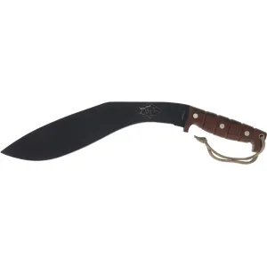 ESEE Knives Expat Jaraca Fixed Blade Knife 11.5" Kukri 1075 Black Powder Coat Blade Walnut Handle