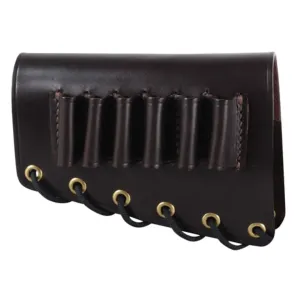 Galco Butt Cuff Stock Rifle Ammo Holder Left Hand 45-70 Government 5-Round Leather Dark Havana