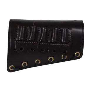 Galco Butt Cuff Stock Rifle Ammo Holder Right Hand 308 Winchester/30-30 Winchester 5-Round Leather Dark Havana