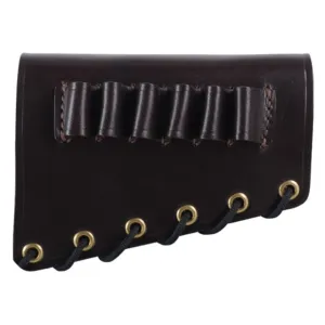 Galco Butt Cuff Stock Rifle Ammo Holder Right Hand 44 Special, 44 Remington Magnum, 45 Long Colt Rifle 5-Round Leather Dark Havana