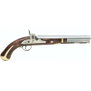 Pedersoli Harper's Ferry Percussion Muzzleloading Pistol 54 Caliber 10" Chrome Barrel Walnut Stock
