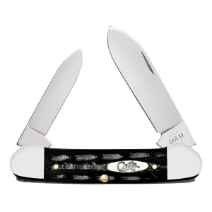 Case Canoe Pocket Knife 2.6" Spear/Pen Tru-Sharp Mirror Polished Blade Jigged Buffalo Horn Handle Gray