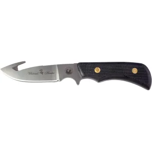 Knives of Alaska Trekker Whitetail Fixed Blade Knife 3.25" Drop Point with Gut Hook D2 Bead Blasted Blade SureGrip Handle Black