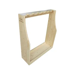 Rush Creek Creations Realtree 7 Gun Free Standing Floor Wooden Gun Rack Solid Pine