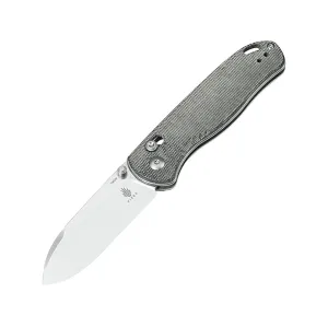 Kizer Drop Bear Pocket Knife 2.97" Drop Point 154CM Satin Blade Micarta Handle Gray